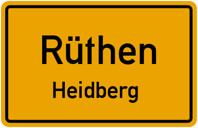Straßenverzeichnis Rüthen Heidberg