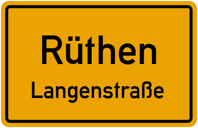 Straßenverzeichnis Rüthen Langenstraße