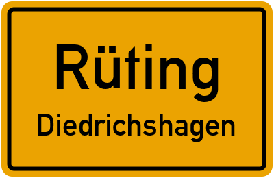 Straßenverzeichnis Rüting Diedrichshagen