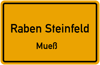 Straßenverzeichnis Raben Steinfeld Mueß