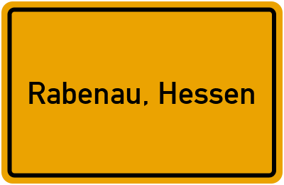 Ortsschild von Gemeinde Rabenau, Hessen in Hessen