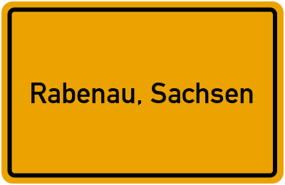 Ortsschild von Stadt Rabenau, Sachsen in Sachsen