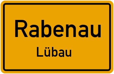 Ortsschild Rabenau Lübau
