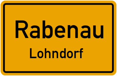 Straßenverzeichnis Rabenau Lohndorf