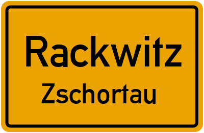Ortsschild Rackwitz Zschortau