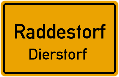 Ortsschild Raddestorf Dierstorf
