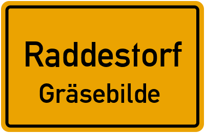 Ortsschild Raddestorf Gräsebilde