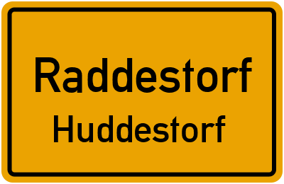 Ortsschild Raddestorf Huddestorf