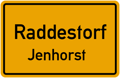 Ortsschild Raddestorf Jenhorst