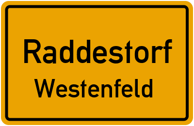 Ortsschild Raddestorf Westenfeld