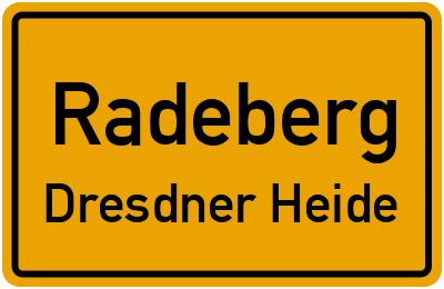 Straßenverzeichnis Radeberg Dresdner Heide