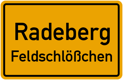 Straßenverzeichnis Radeberg Feldschlößchen