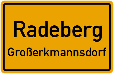 Straßenverzeichnis Radeberg Großerkmannsdorf