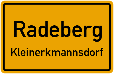 Straßenverzeichnis Radeberg Kleinerkmannsdorf