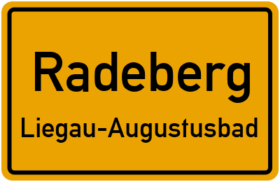 Straßenverzeichnis Radeberg Liegau-Augustusbad