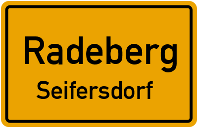 Straßenverzeichnis Radeberg Seifersdorf