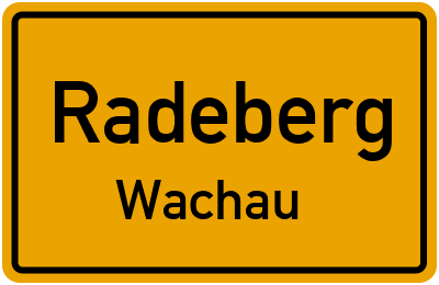 Straßenverzeichnis Radeberg Wachau