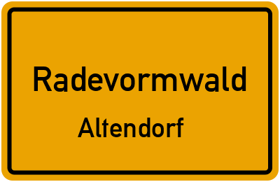 Straßenverzeichnis Radevormwald Altendorf