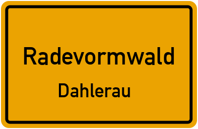 Ortsschild Radevormwald Dahlerau