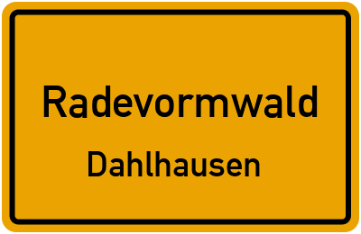 Straßenverzeichnis Radevormwald Dahlhausen
