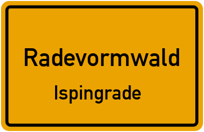 Straßenverzeichnis Radevormwald Ispingrade