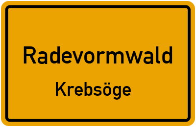 Straßenverzeichnis Radevormwald Krebsöge