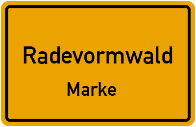 Straßenverzeichnis Radevormwald Marke