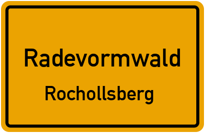 Straßenverzeichnis Radevormwald Rochollsberg