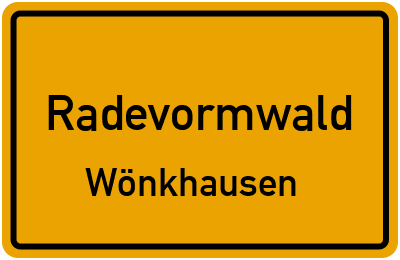Straßenverzeichnis Radevormwald Wönkhausen
