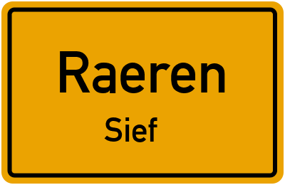 Straßenverzeichnis Raeren Sief