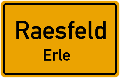 Ortsschild Raesfeld Erle