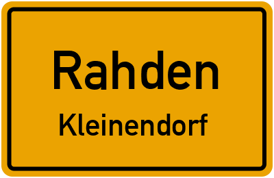 Ortsschild Rahden Kleinendorf