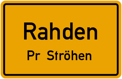 Straßenverzeichnis Rahden Pr. Ströhen