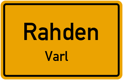 Straßenverzeichnis Rahden Varl