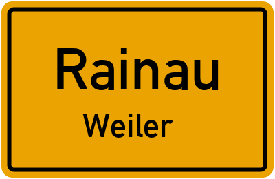 Ortsschild Rainau Weiler