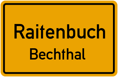 Straßenverzeichnis Raitenbuch Bechthal