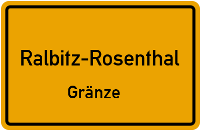 Straßenverzeichnis Ralbitz-Rosenthal Gränze