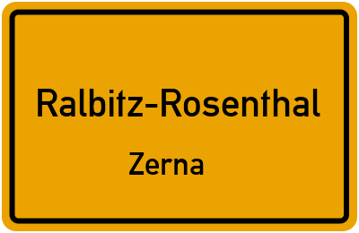 Straßenverzeichnis Ralbitz-Rosenthal Zerna