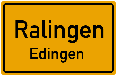 Straßenverzeichnis Ralingen Edingen