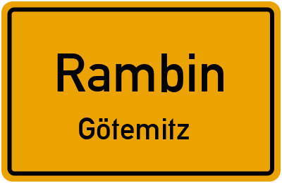 Ortsschild Rambin Götemitz