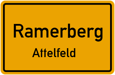 Ortsschild Ramerberg Attelfeld