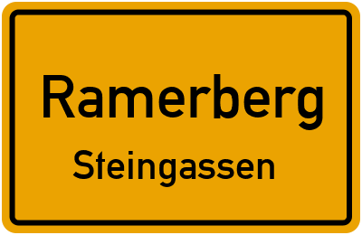 Ortsschild Ramerberg Steingassen
