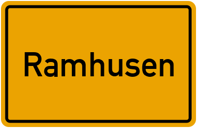 Ortsschild von Gemeinde Ramhusen in Schleswig-Holstein