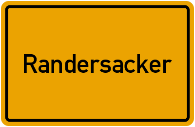 Ortsschild von Randersacker in Bayern