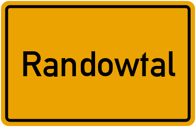 Ortsschild von Gemeinde Randowtal in Brandenburg