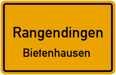 Ortsschild Rangendingen Bietenhausen