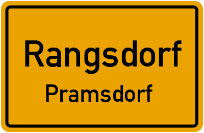 Ortsschild Rangsdorf Pramsdorf