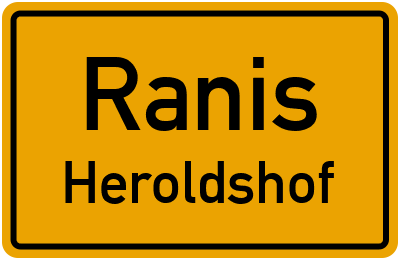 Straßenverzeichnis Ranis Heroldshof