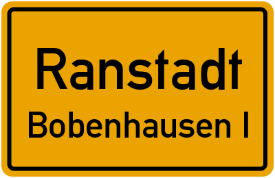 Straßenverzeichnis Ranstadt Bobenhausen I