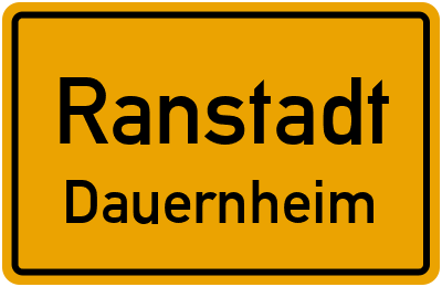 Ortsschild Ranstadt Dauernheim